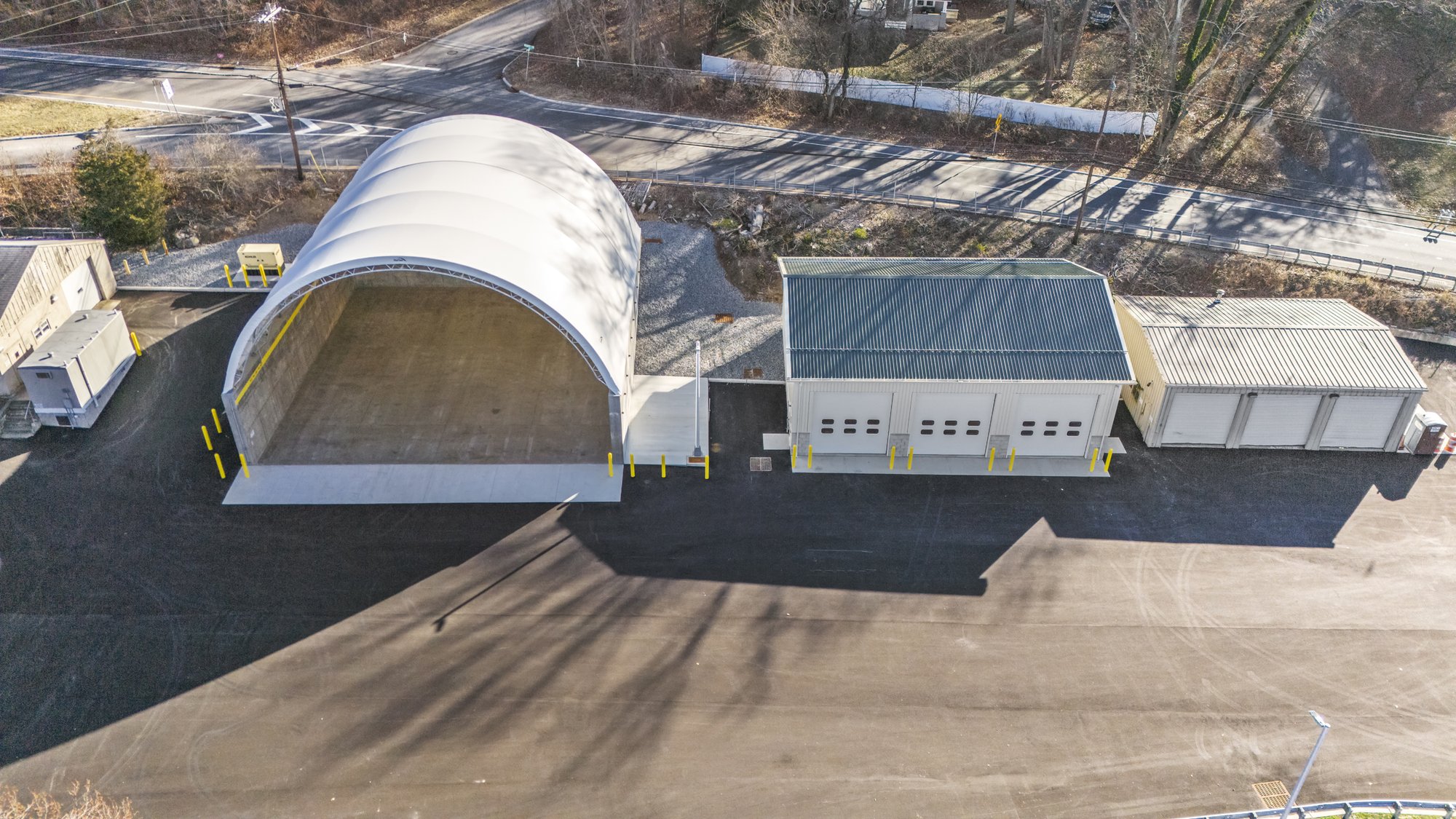 New Fabric Covered Salt Storage Structure